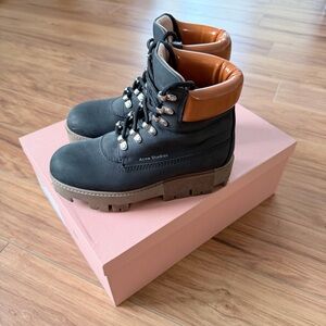 Acne Studios Telde hiker boots in black size 35